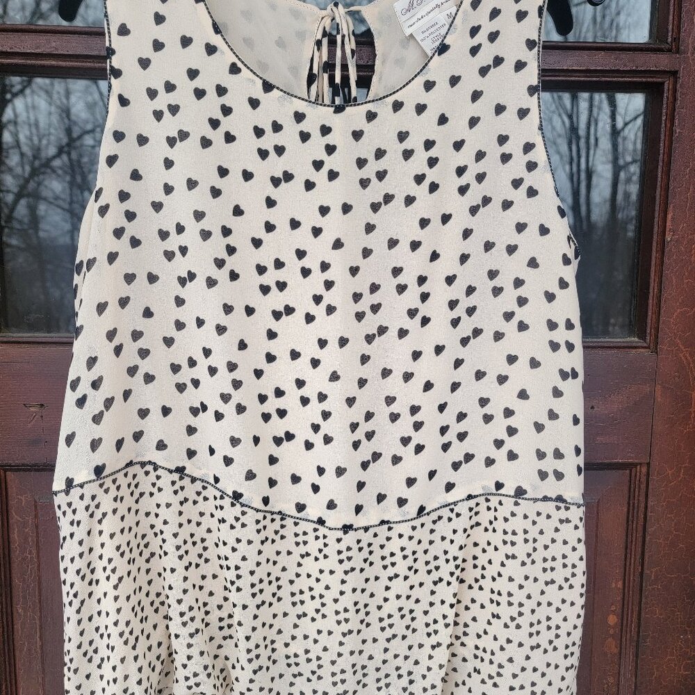 M.S.S.P MAX STUDIO SLEEVELESS HEART TOP SIZE M
